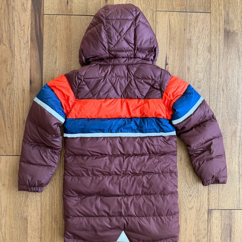 NWT L.L. Bean Kids Puffer Down Hooded Colorblock Puffer Jackey Boys Sz 8 Snow‎